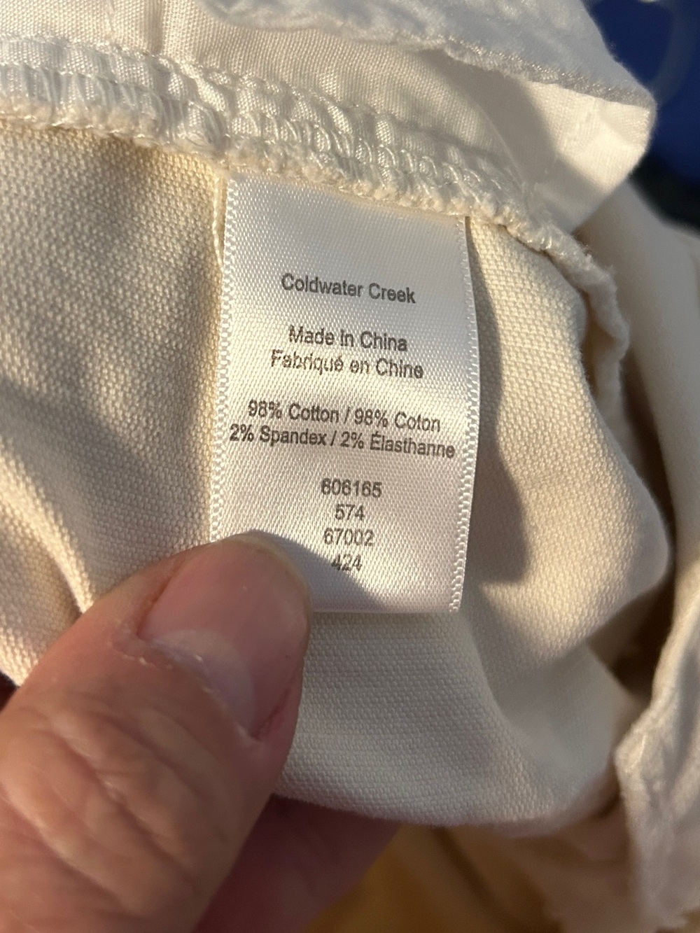 Coldwater Creek Cream Corduroy Pants - Picture 4 of 4